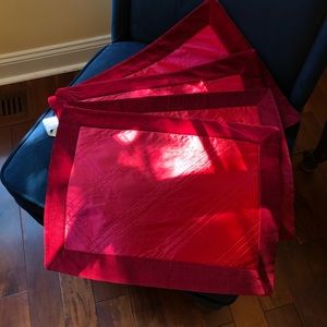 ❤️ Red holiday placemats. Set of 4